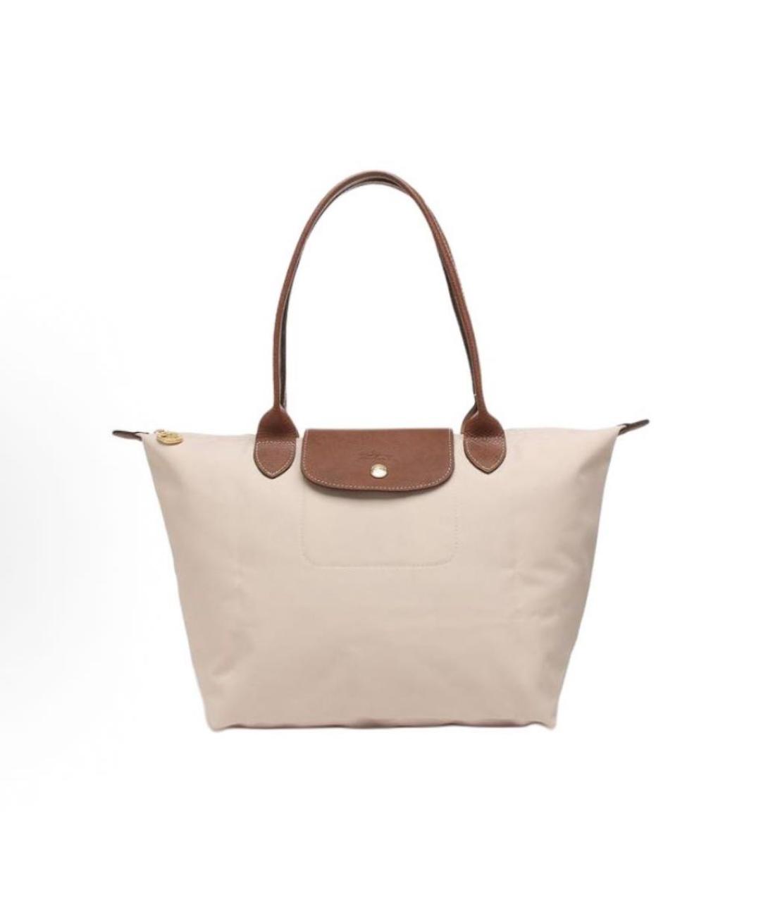 LONGCHAMP Бежевая тканевая сумка тоут, фото 8