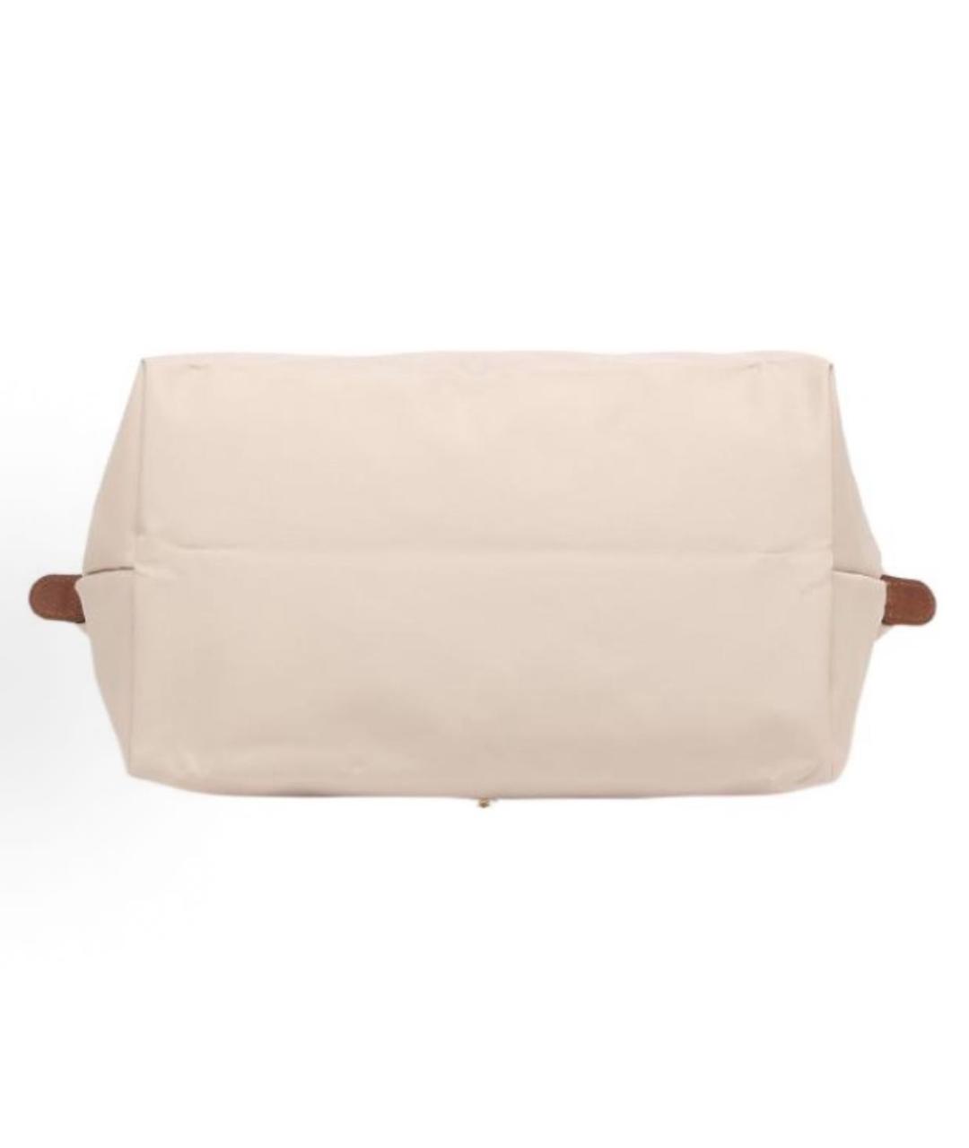 LONGCHAMP Бежевая тканевая сумка тоут, фото 4