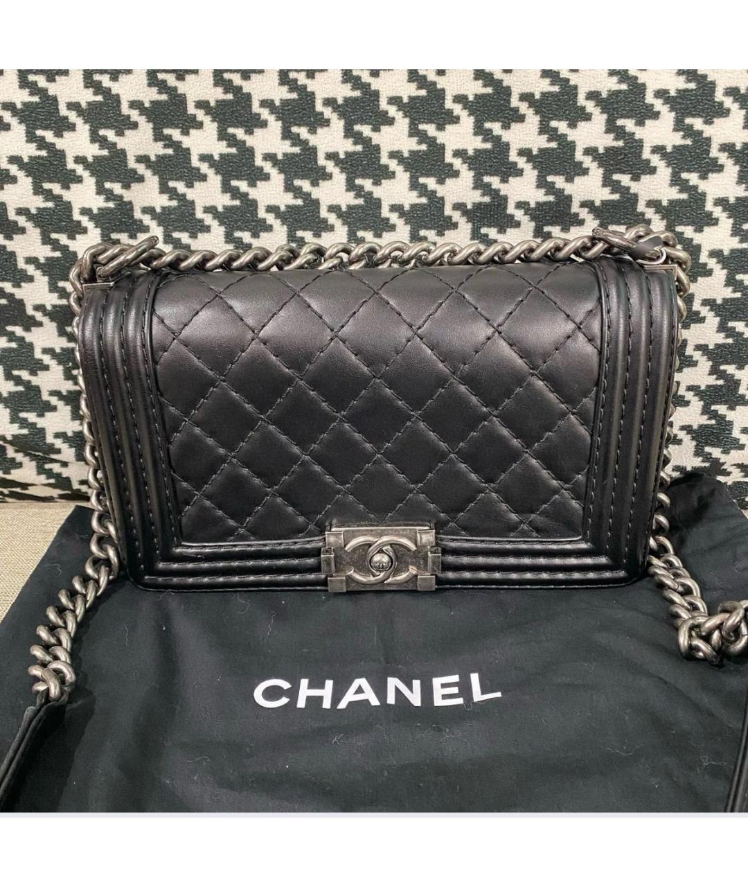 CHANEL Черная кожаная сумка через плечо, фото 9