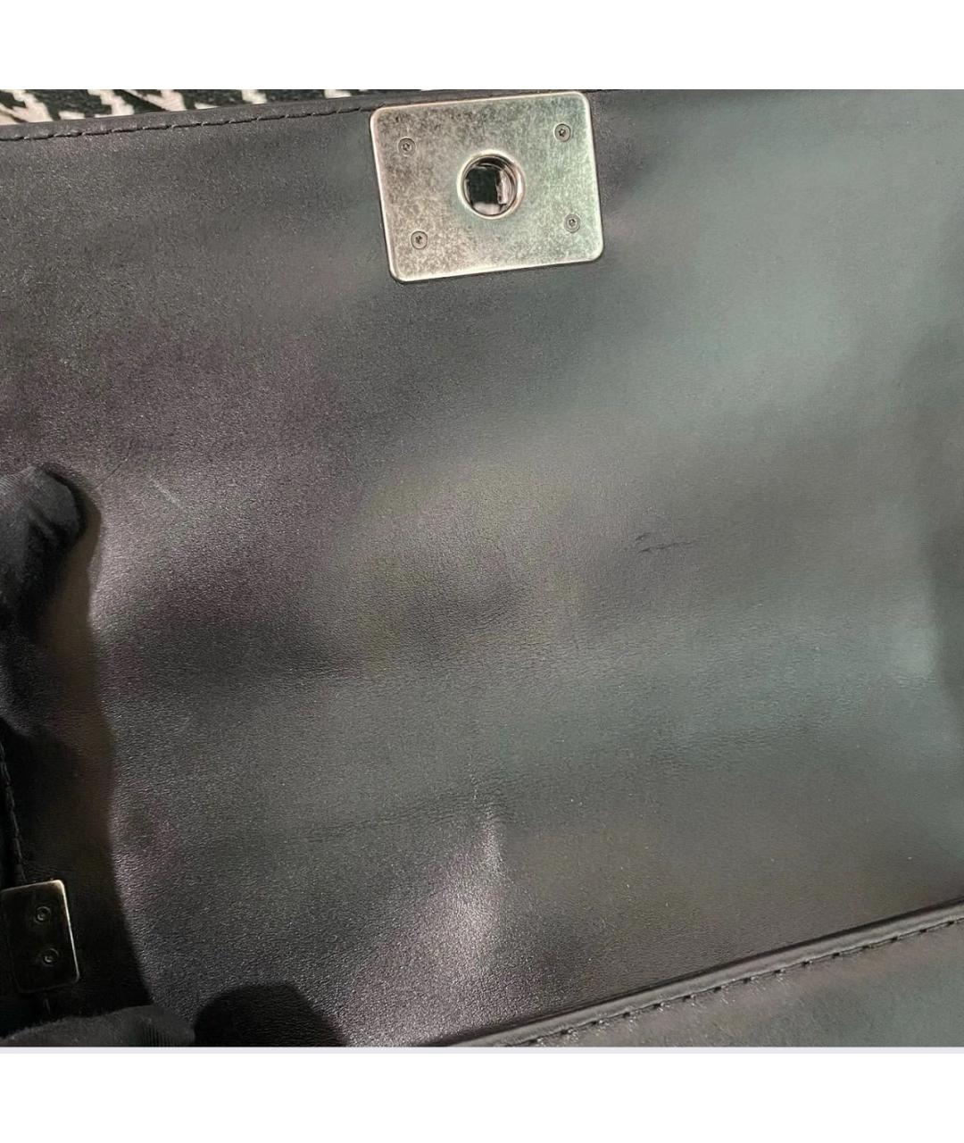 CHANEL Черная кожаная сумка через плечо, фото 8