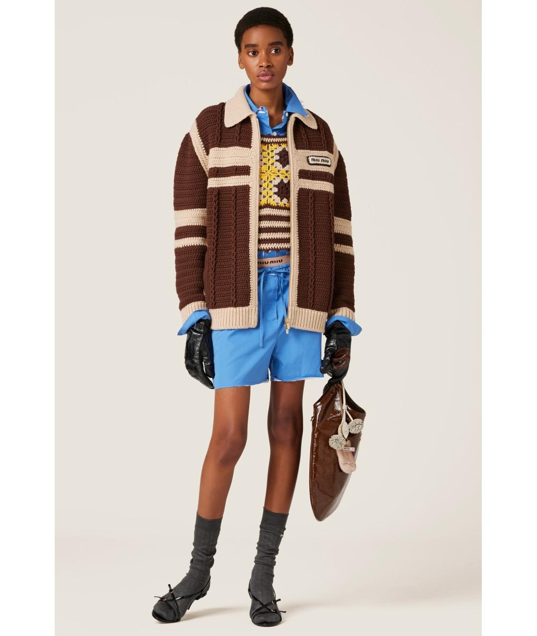 MIU MIU Голубая хлопковая рубашка, фото 4