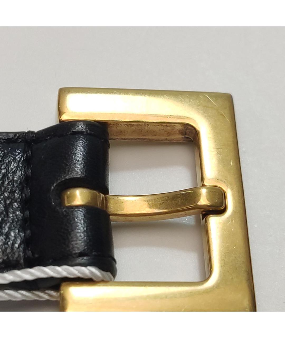 SAINT LAURENT Черный кожаный ремень, фото 7