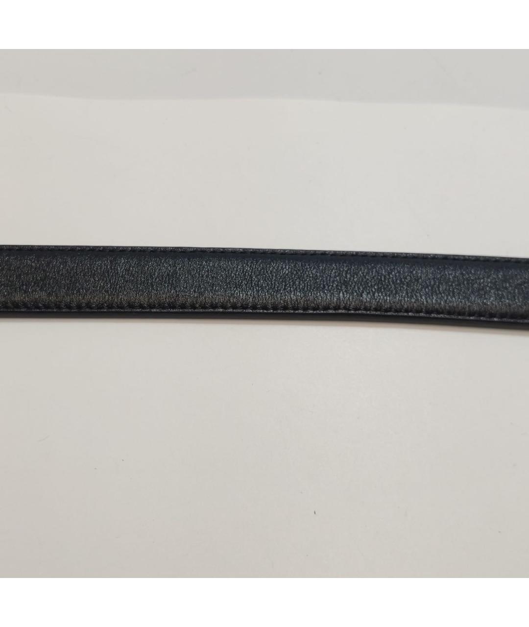 SAINT LAURENT Черный кожаный ремень, фото 6