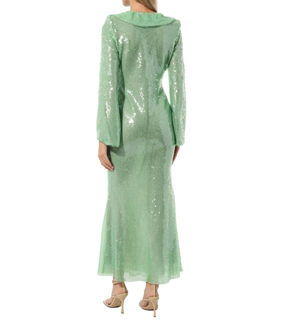 SELF-PORTRAIT Зеленые полиэстеровое вечернее платье, фото 3