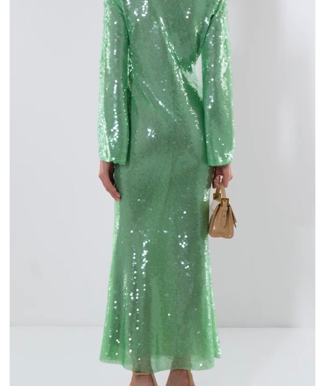 SELF-PORTRAIT Зеленые полиэстеровое вечернее платье, фото 7
