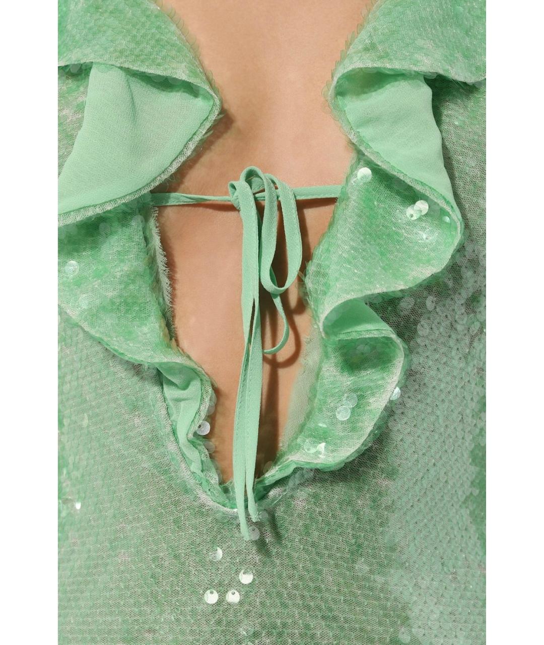 SELF-PORTRAIT Зеленые полиэстеровое вечернее платье, фото 5