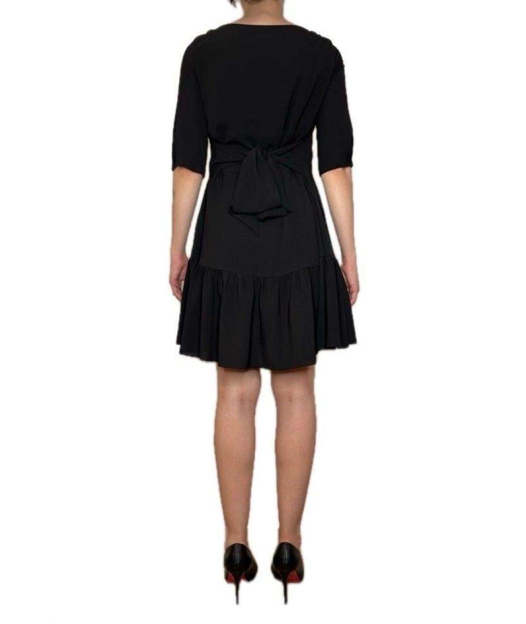 EMPORIO ARMANI Черное полиэстеровое повседневное платье, фото 3