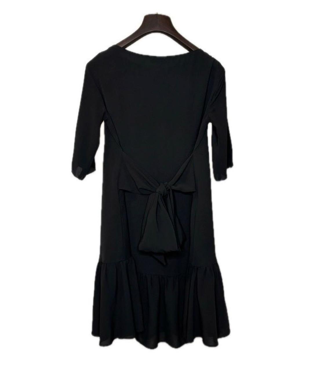 EMPORIO ARMANI Черное полиэстеровое повседневное платье, фото 5