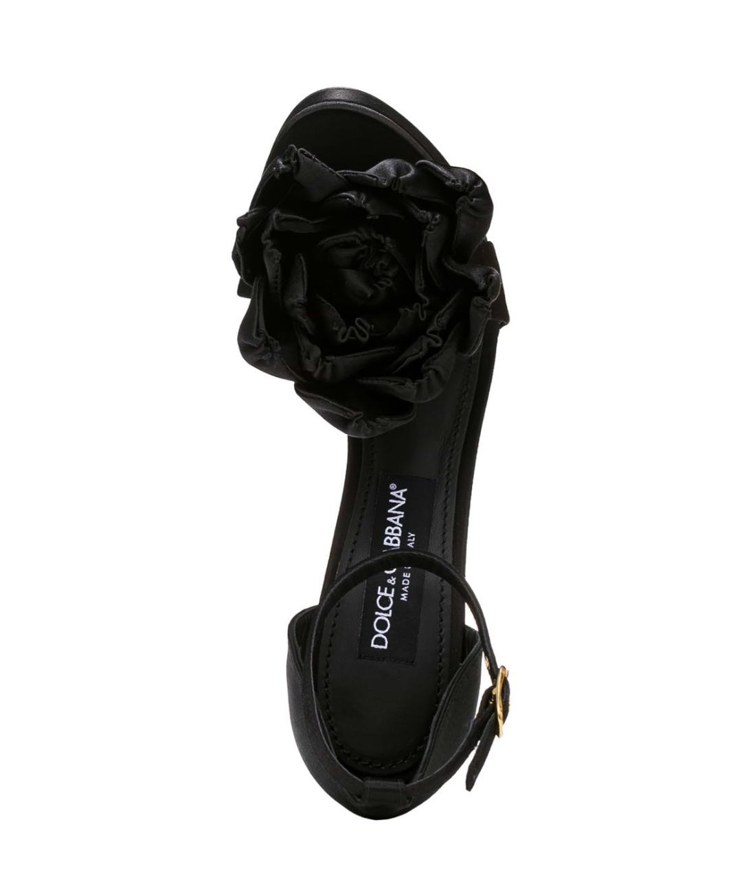 DOLCE&GABBANA Черные текстильные босоножки, фото 2