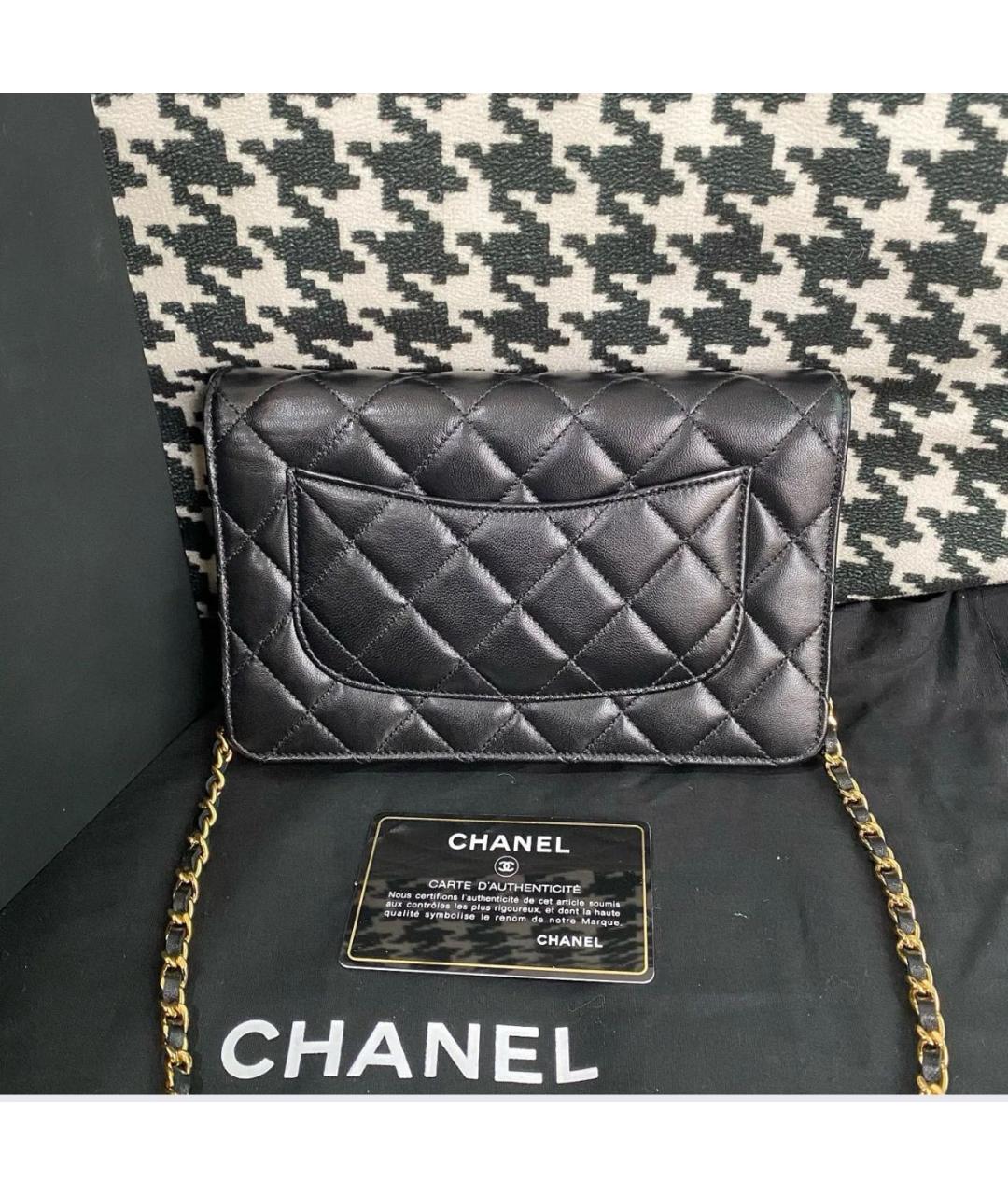 CHANEL Черная кожаная сумка через плечо, фото 2