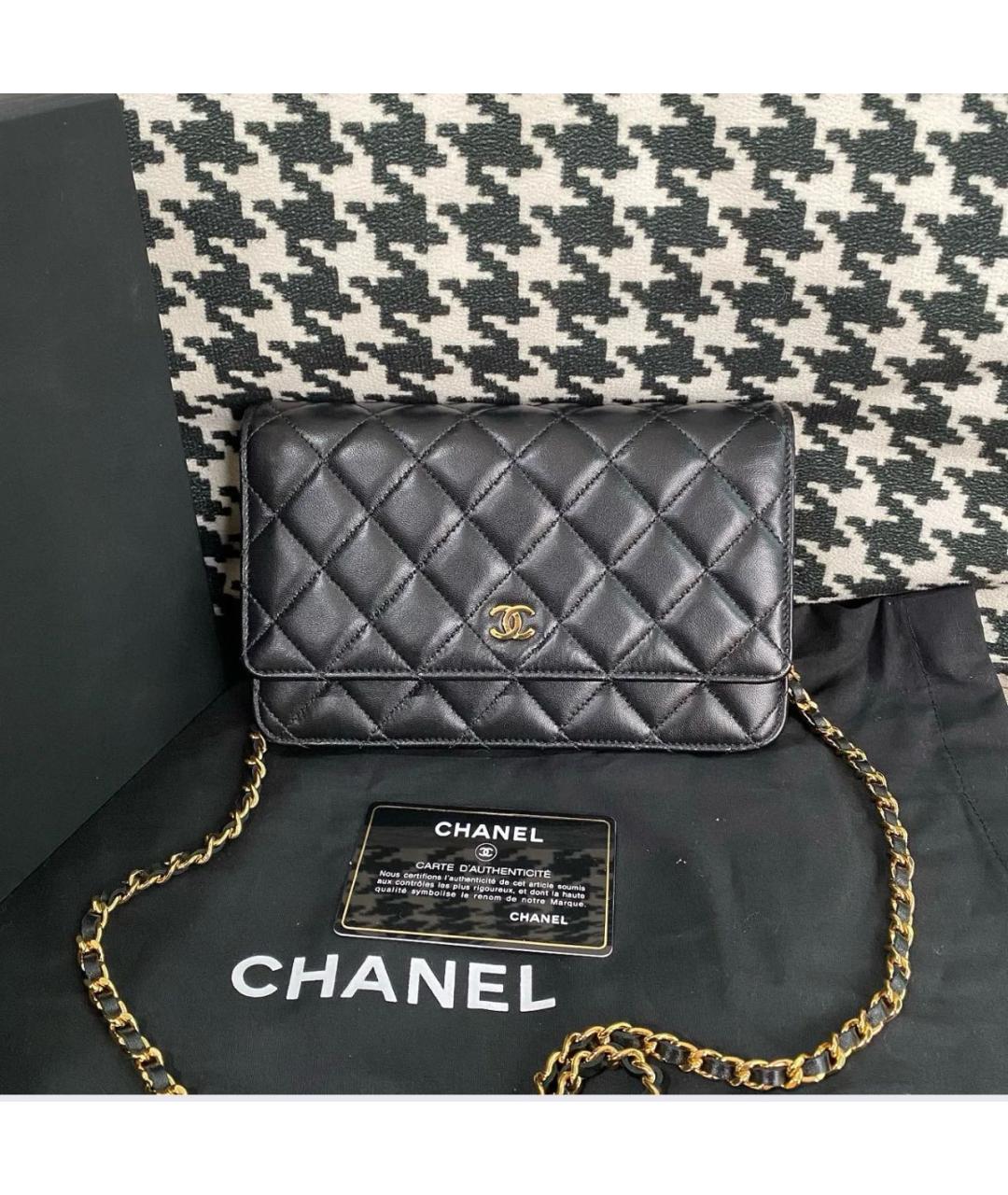 CHANEL Черная кожаная сумка через плечо, фото 9