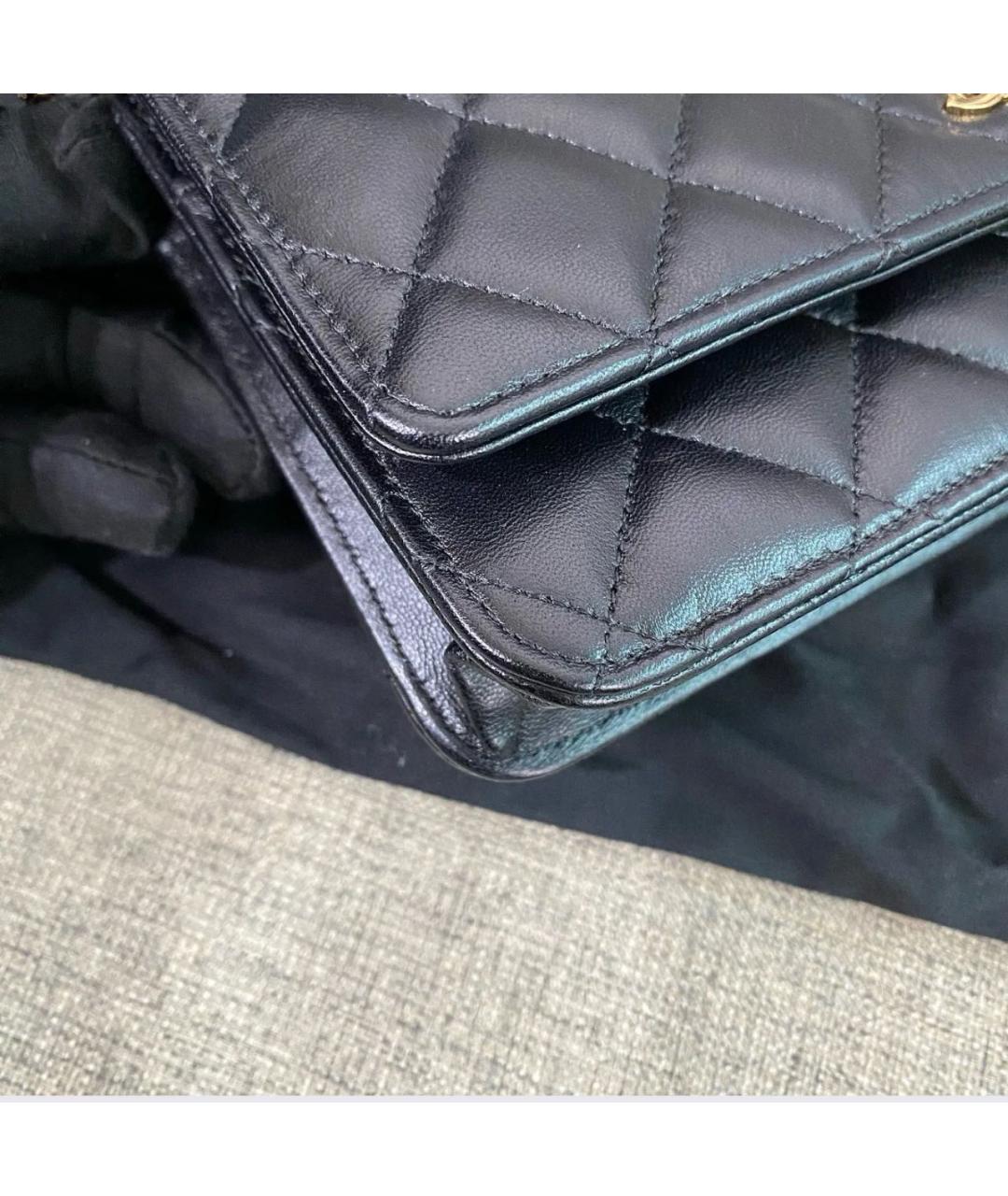 CHANEL Черная кожаная сумка через плечо, фото 3