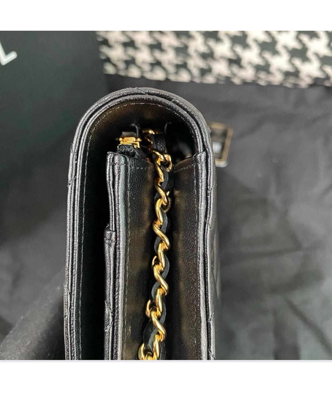 CHANEL Черная кожаная сумка через плечо, фото 6