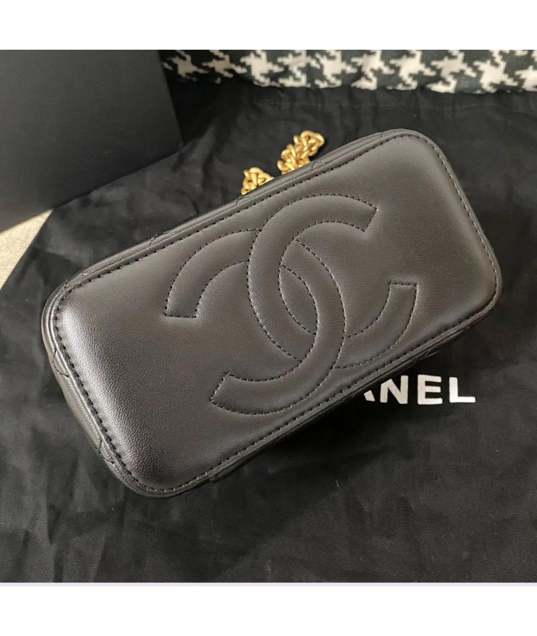 CHANEL Черная кожаная сумка через плечо, фото 3