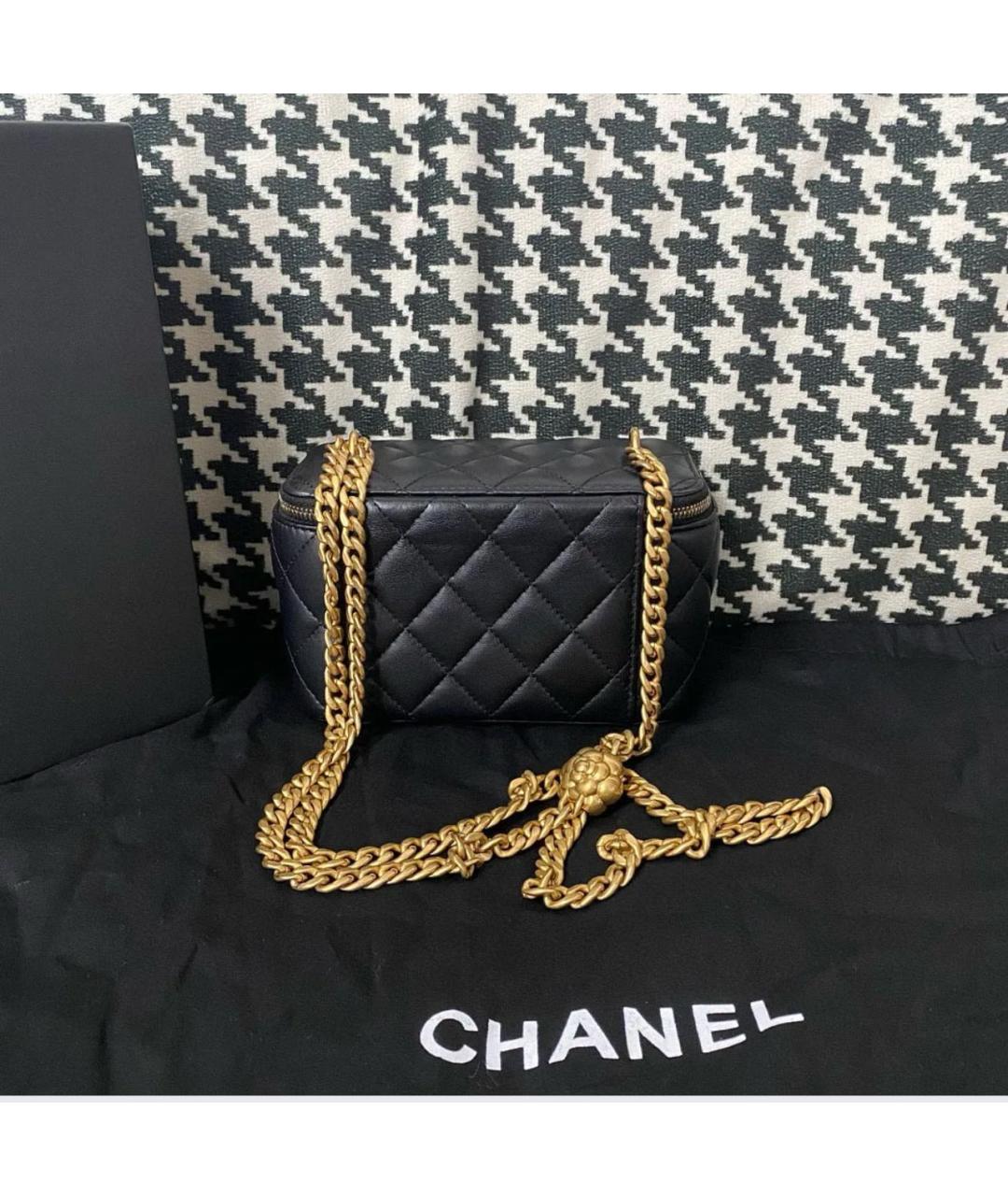 CHANEL Черная кожаная сумка через плечо, фото 2