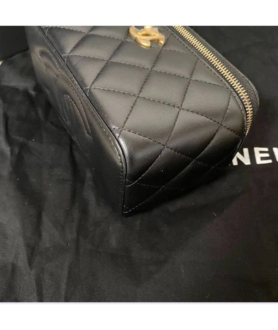 CHANEL Черная кожаная сумка через плечо, фото 6