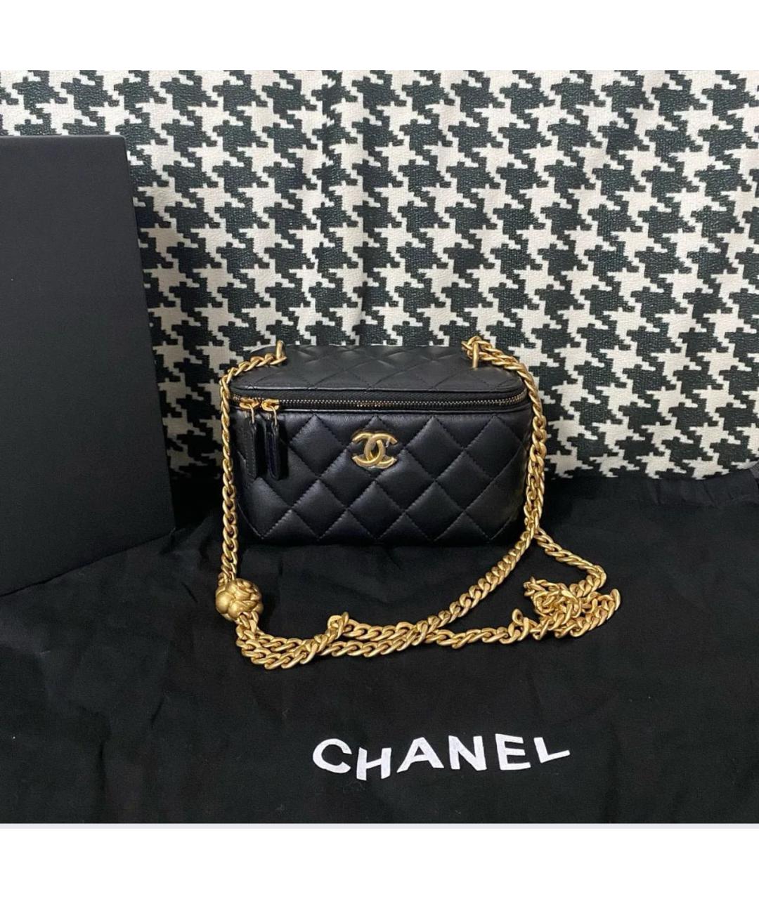 CHANEL Черная кожаная сумка через плечо, фото 9