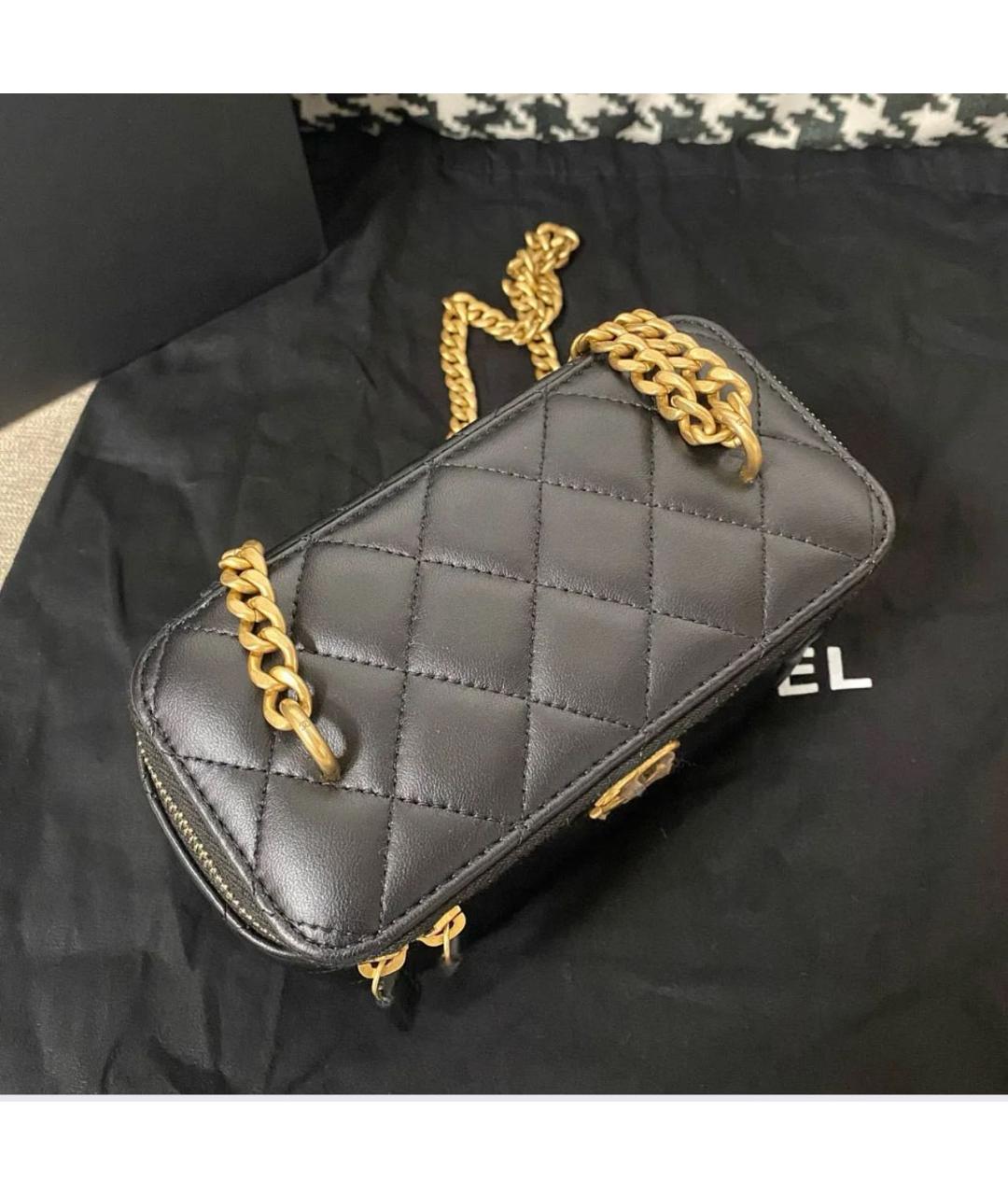 CHANEL Черная кожаная сумка через плечо, фото 7