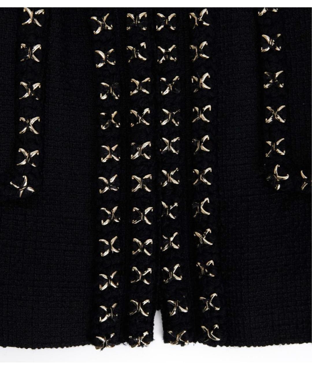 CHANEL Черный твидовый жакет/пиджак, фото 5