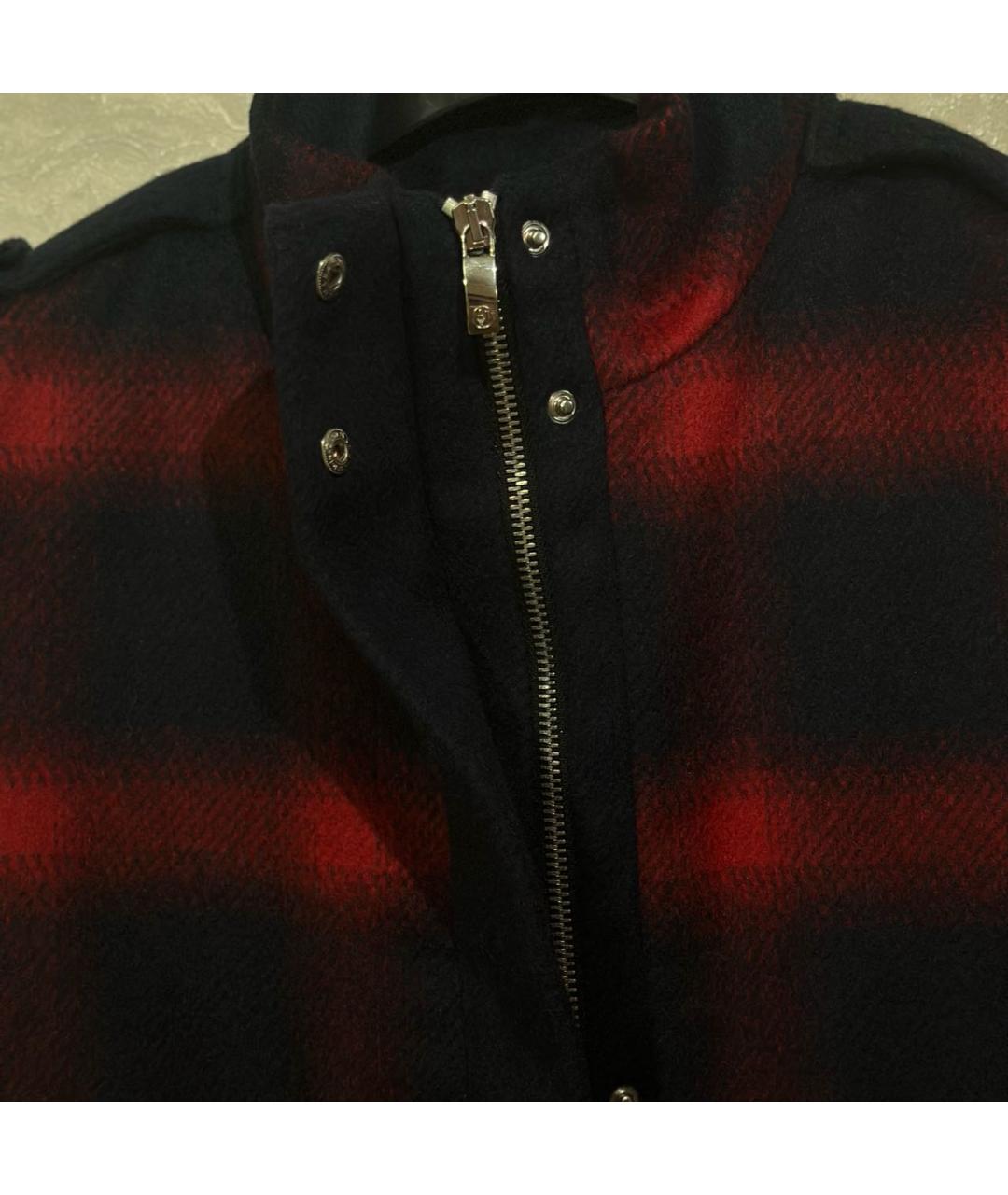 ARMANI JEANS Темно-синее шерстяное пальто, фото 6