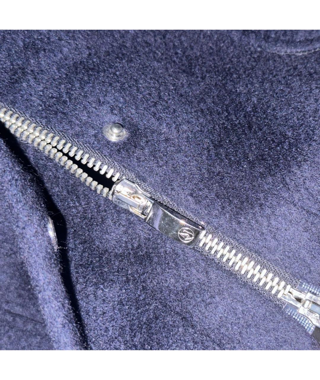 ARMANI JEANS Темно-синее шерстяное пальто, фото 4