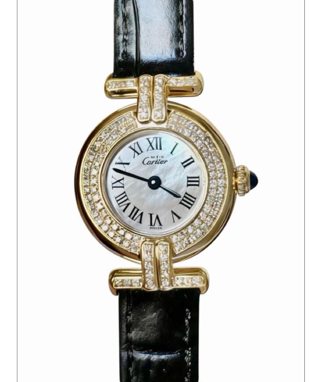 CARTIER Золотые серебряные часы, фото 5