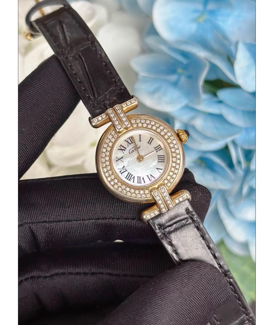 CARTIER Золотые серебряные часы, фото 2