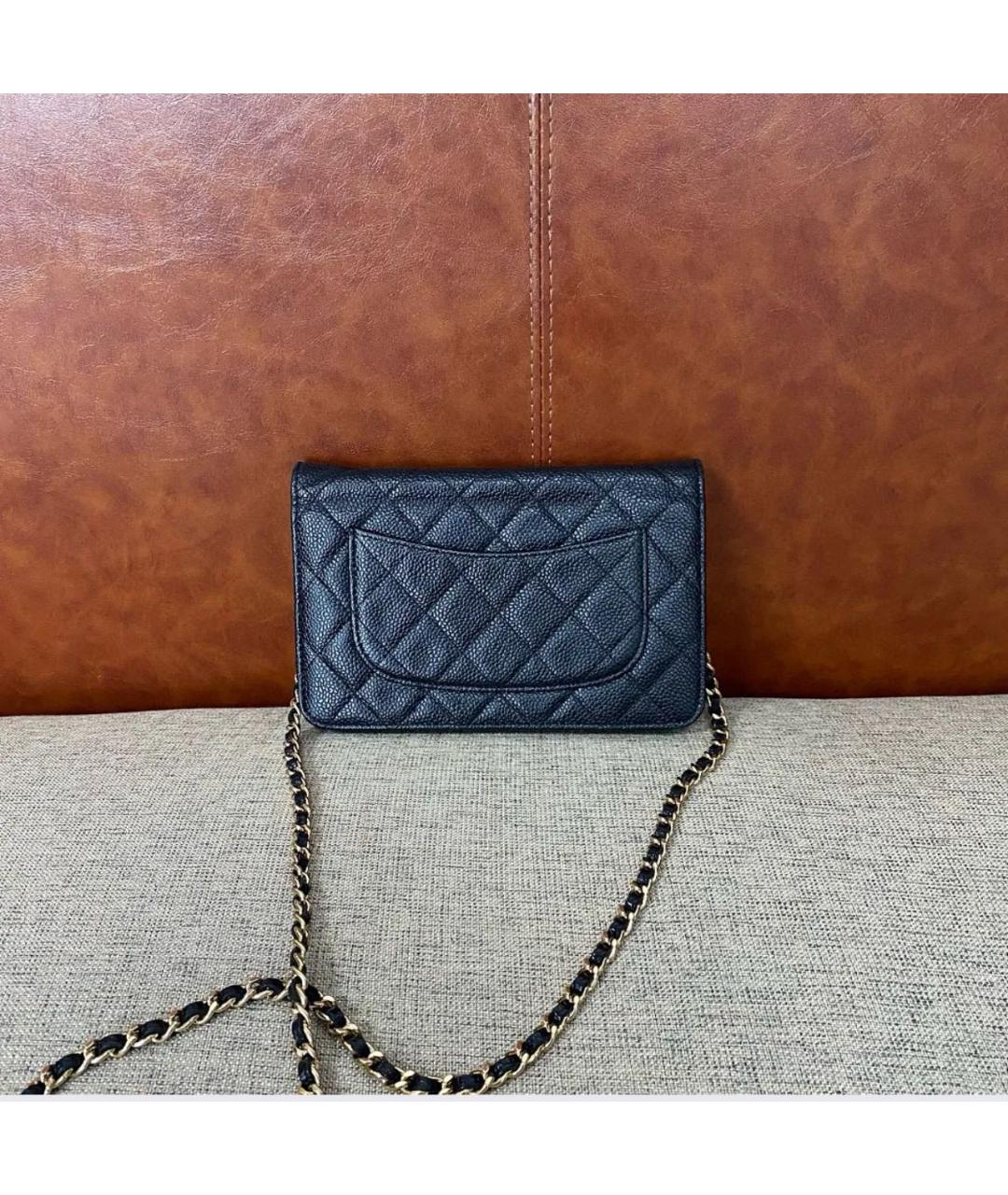 CHANEL Черная кожаная сумка через плечо, фото 2