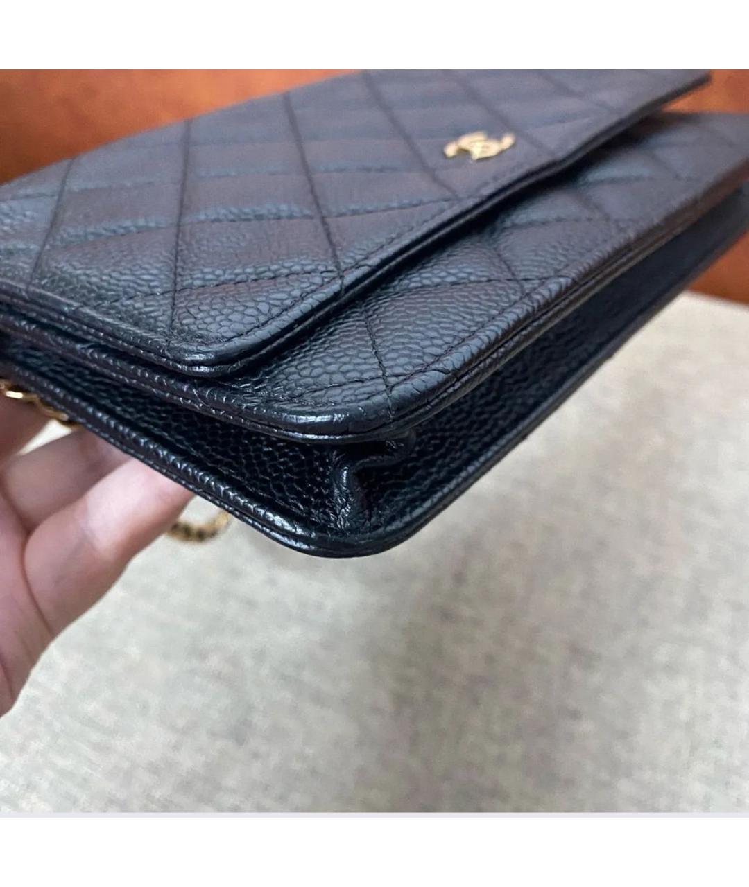 CHANEL Черная кожаная сумка через плечо, фото 4