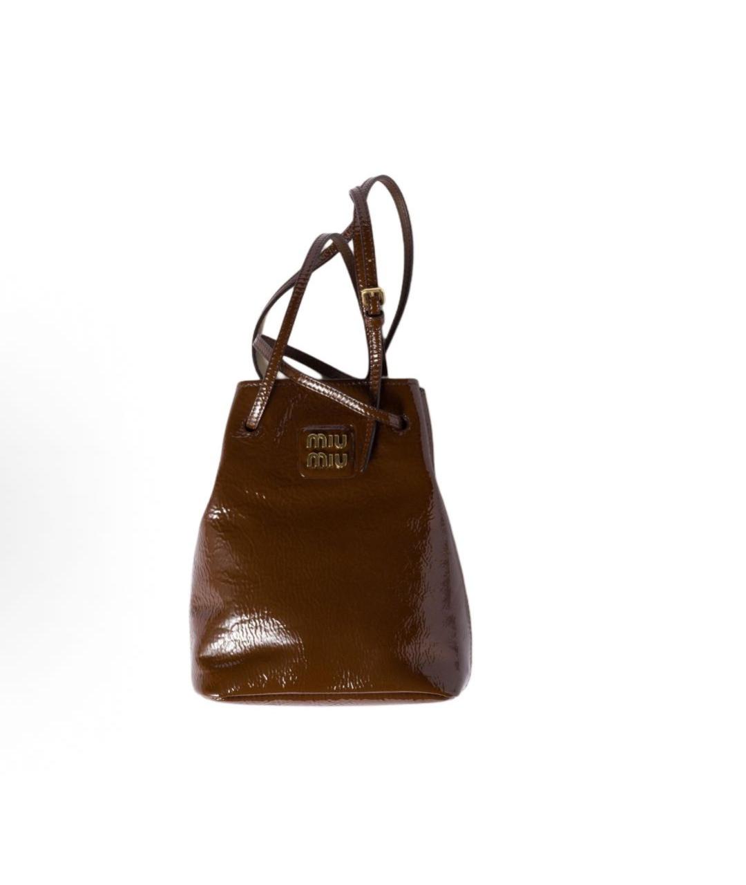 MIU MIU Коричневая сумка с короткими ручками, фото 9