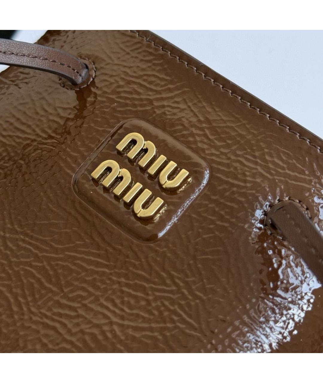 MIU MIU Коричневая сумка с короткими ручками, фото 8