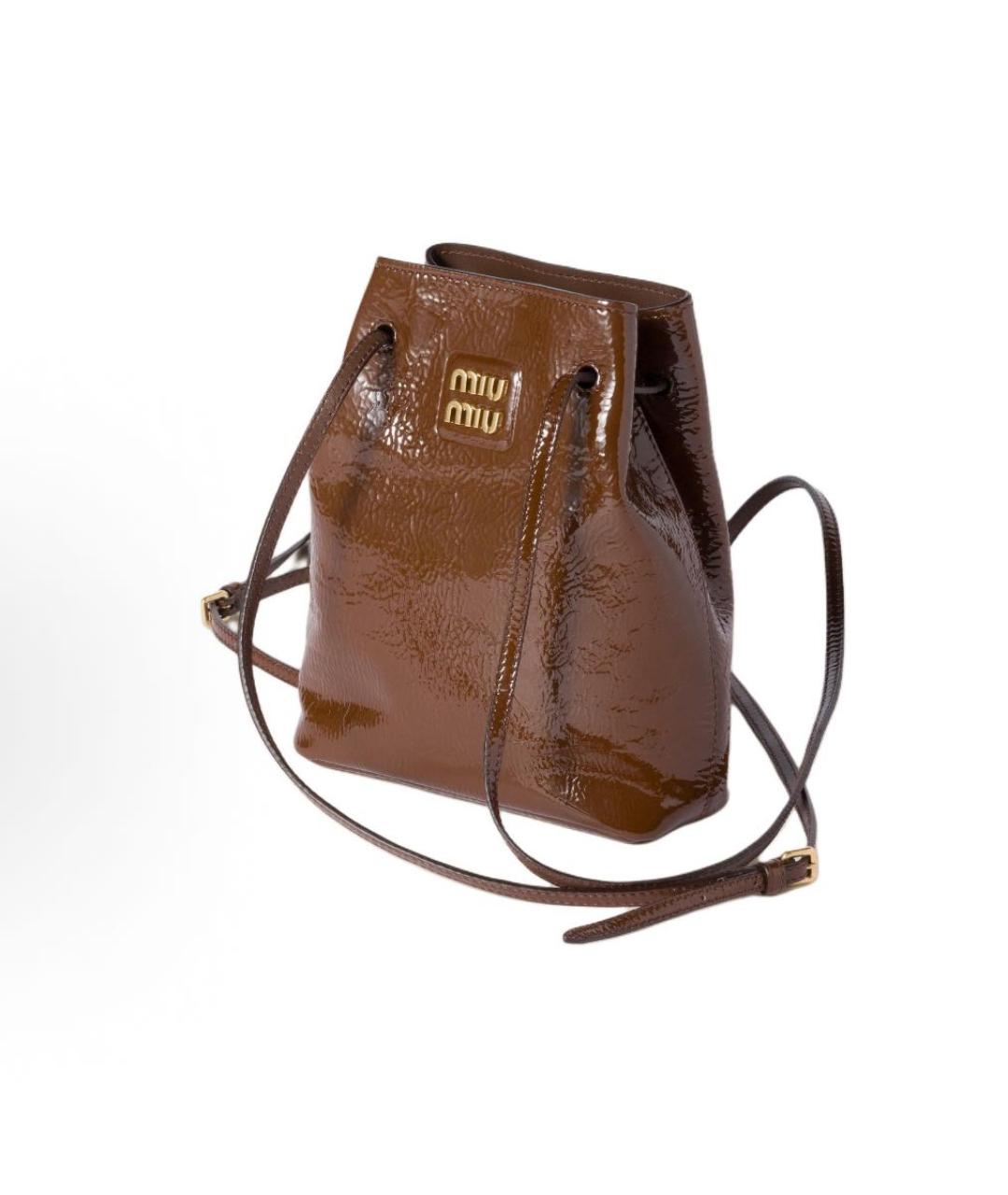MIU MIU Коричневая сумка с короткими ручками, фото 2
