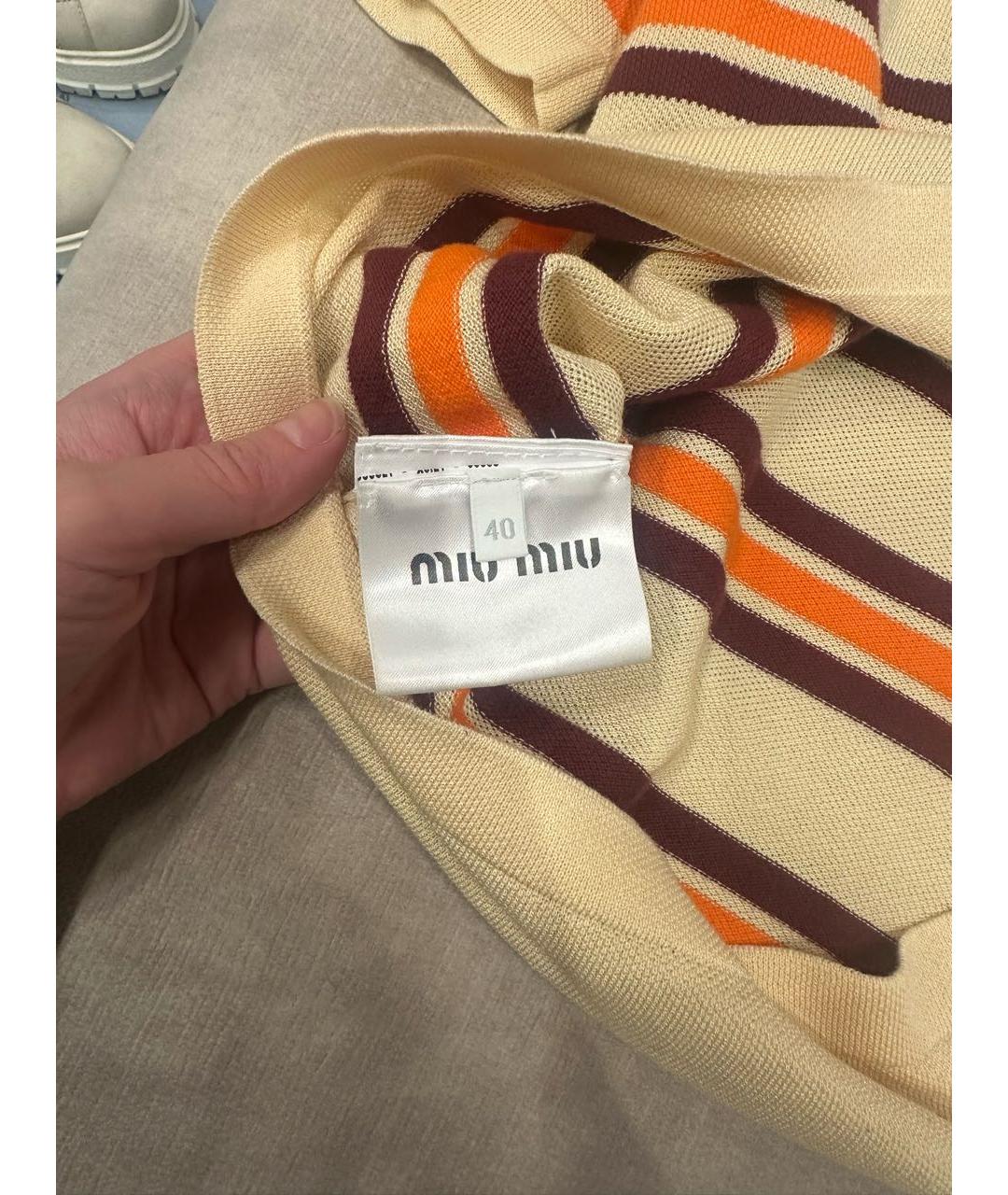 MIU MIU Мульти футболка, фото 5