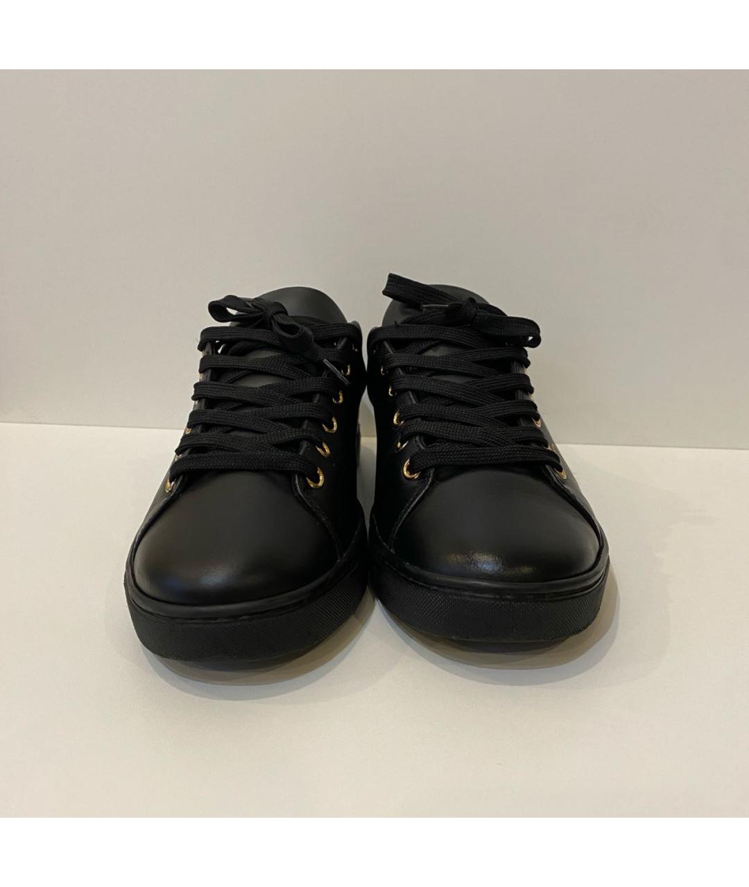 DOLCE&GABBANA Черные кожаные кеды, фото 8