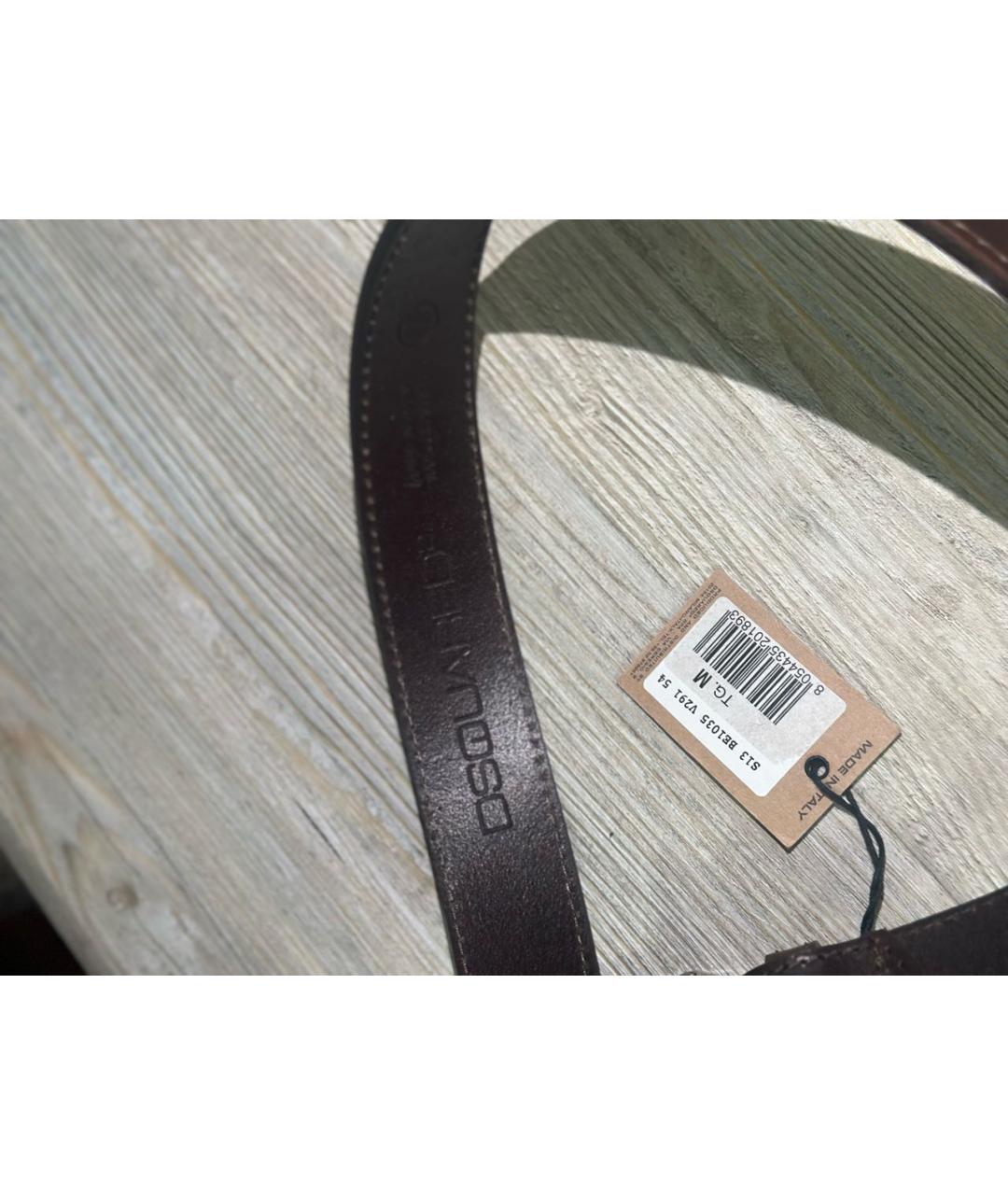 DSQUARED2 Коричневый кожаный ремень, фото 5