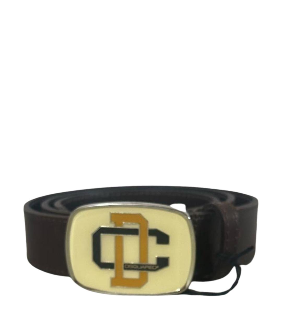 DSQUARED2 Коричневый кожаный ремень, фото 1