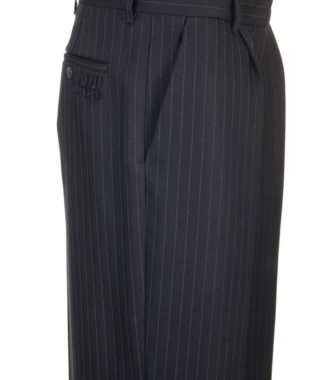MIU MIU Темно-синие прямые брюки, фото 3