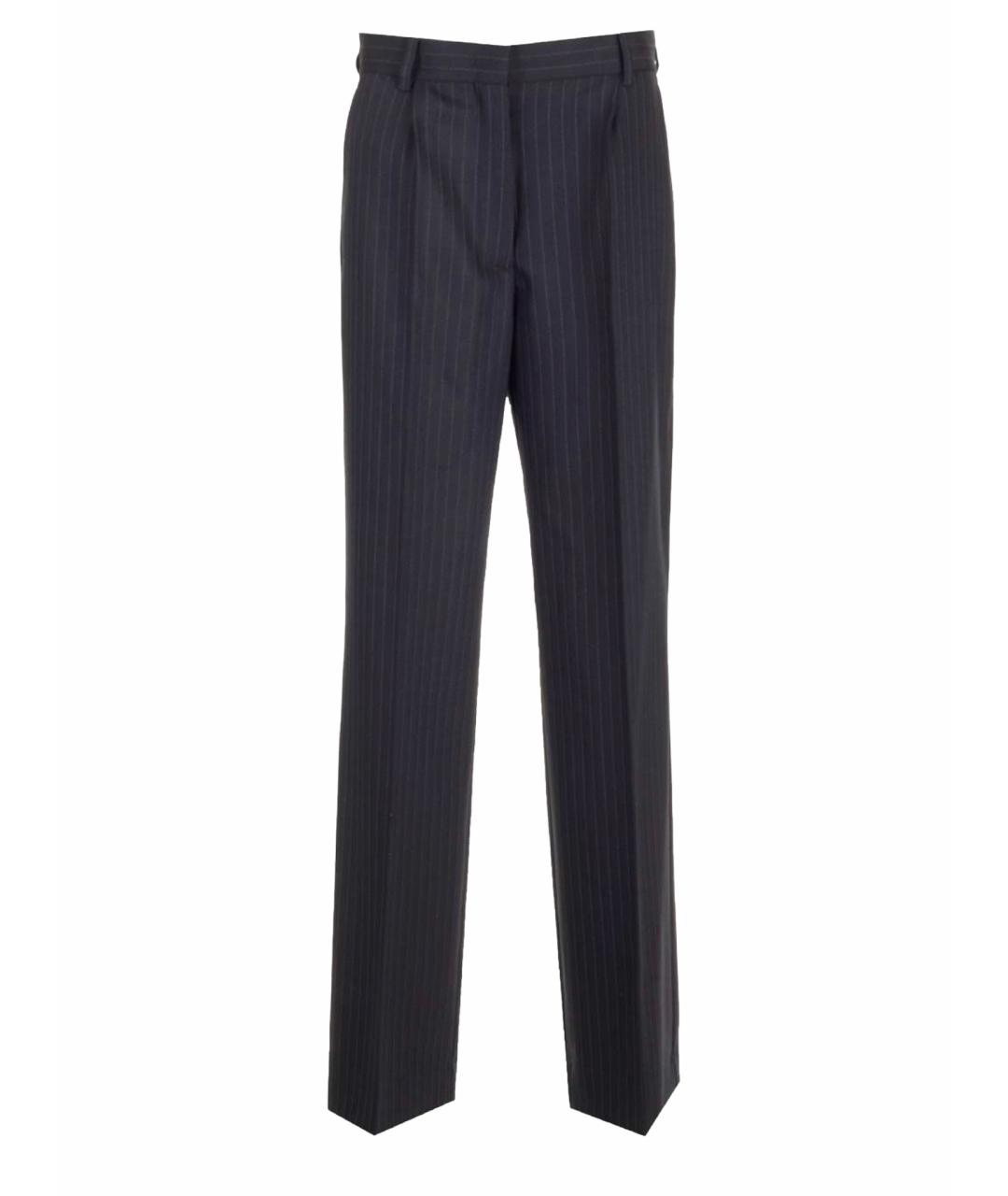 MIU MIU Темно-синие прямые брюки, фото 1