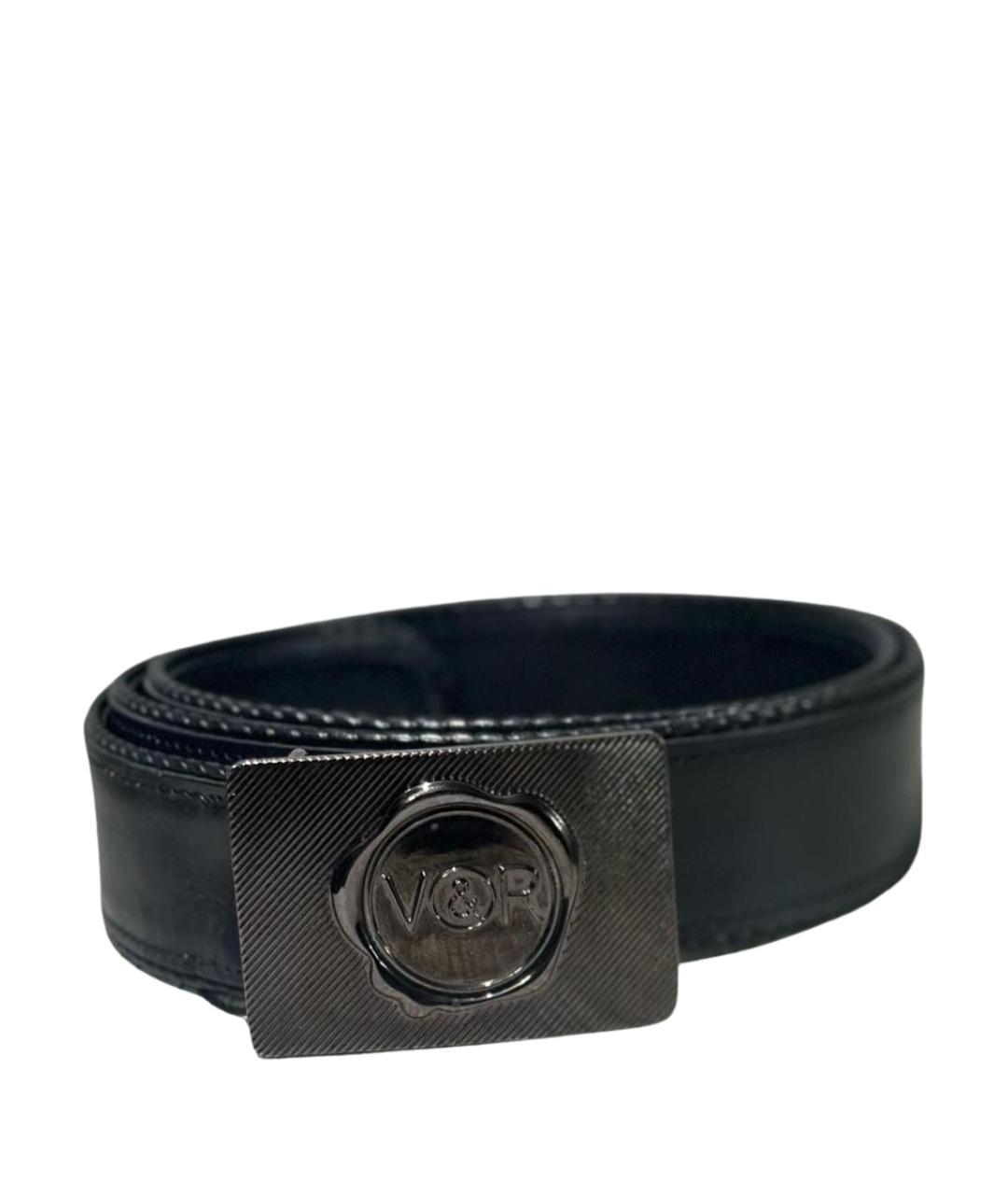 VIKTOR & ROLF Черный кожаный ремень, фото 1