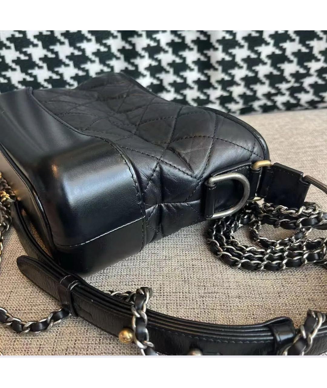 CHANEL Черная кожаная сумка через плечо, фото 7