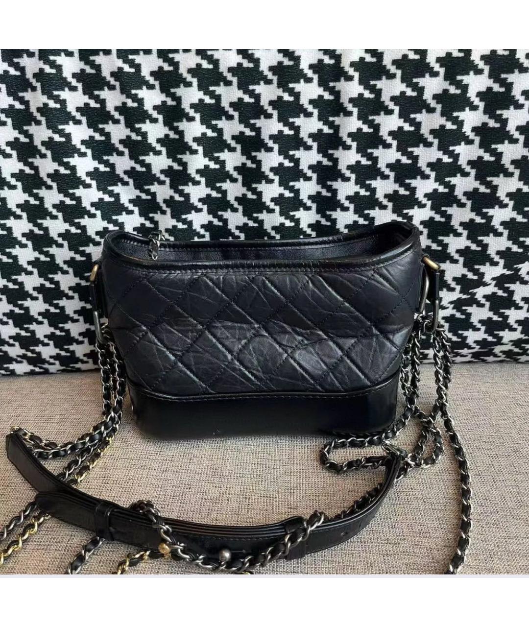 CHANEL Черная кожаная сумка через плечо, фото 9