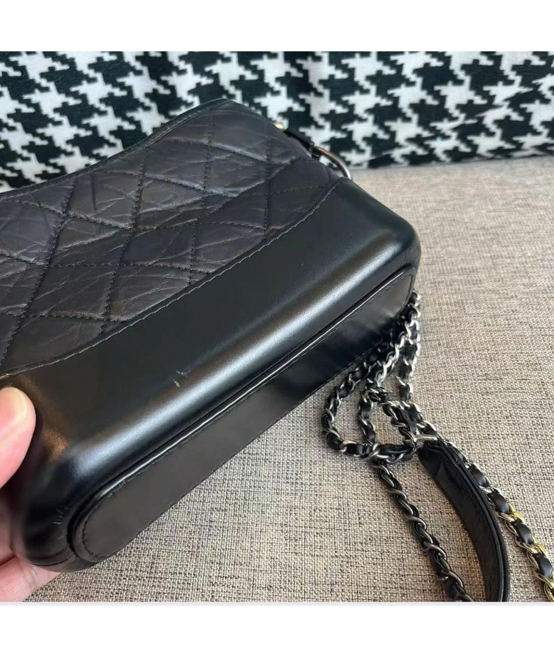 CHANEL Черная кожаная сумка через плечо, фото 4