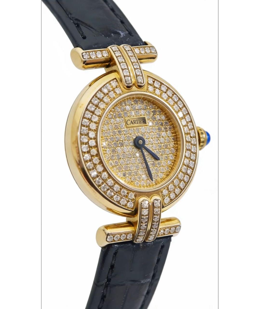 CARTIER Золотые серебряные часы, фото 2