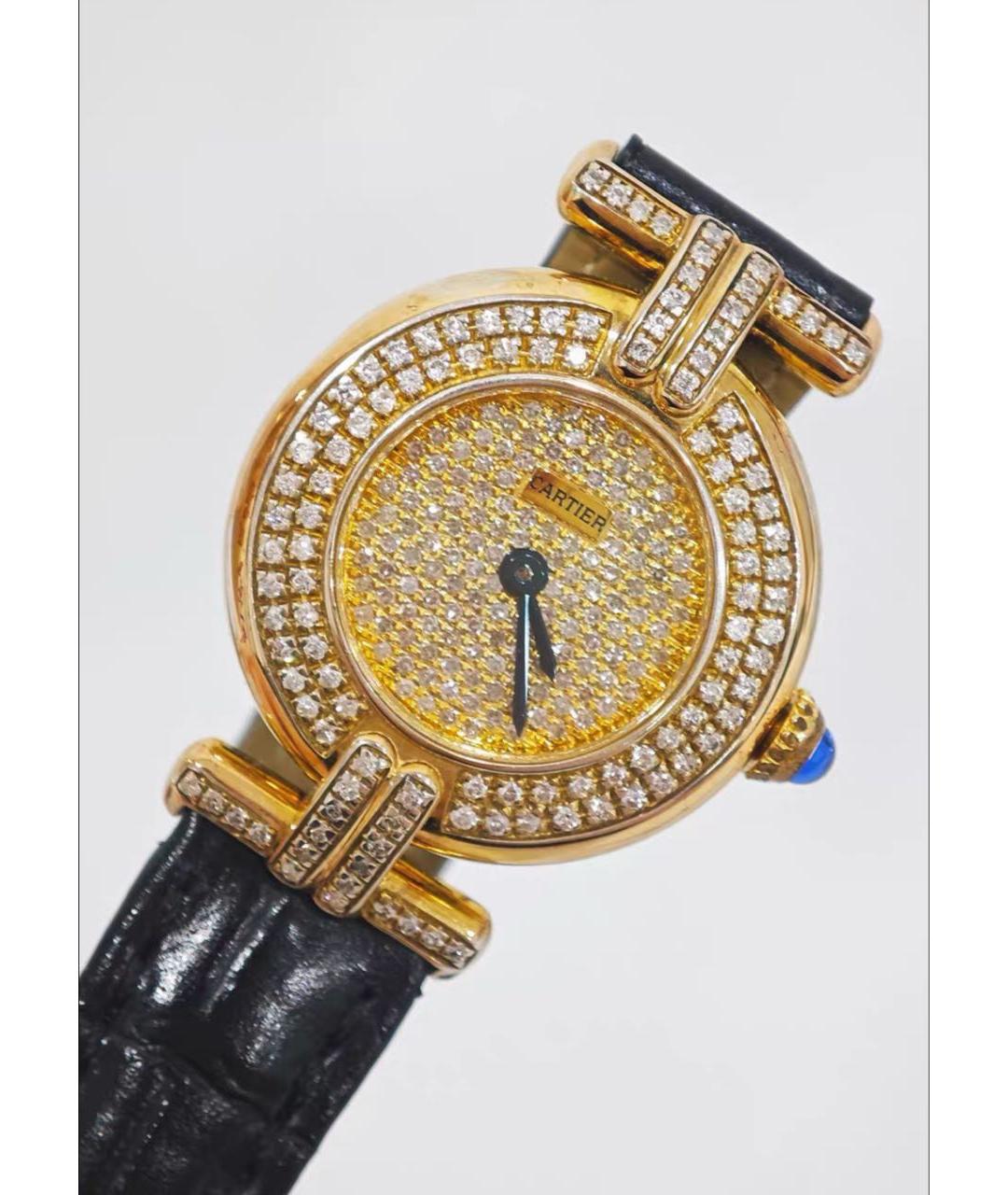 CARTIER Золотые серебряные часы, фото 4