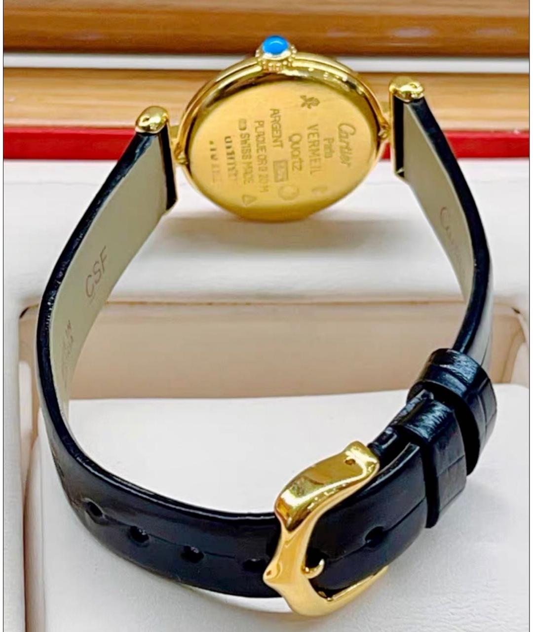 CARTIER Золотые серебряные часы, фото 5