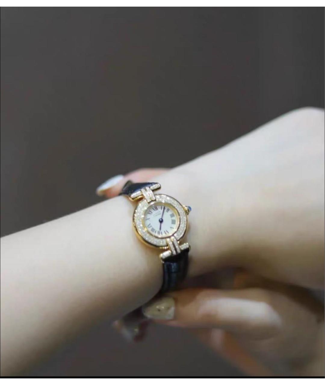CARTIER Золотые серебряные часы, фото 7
