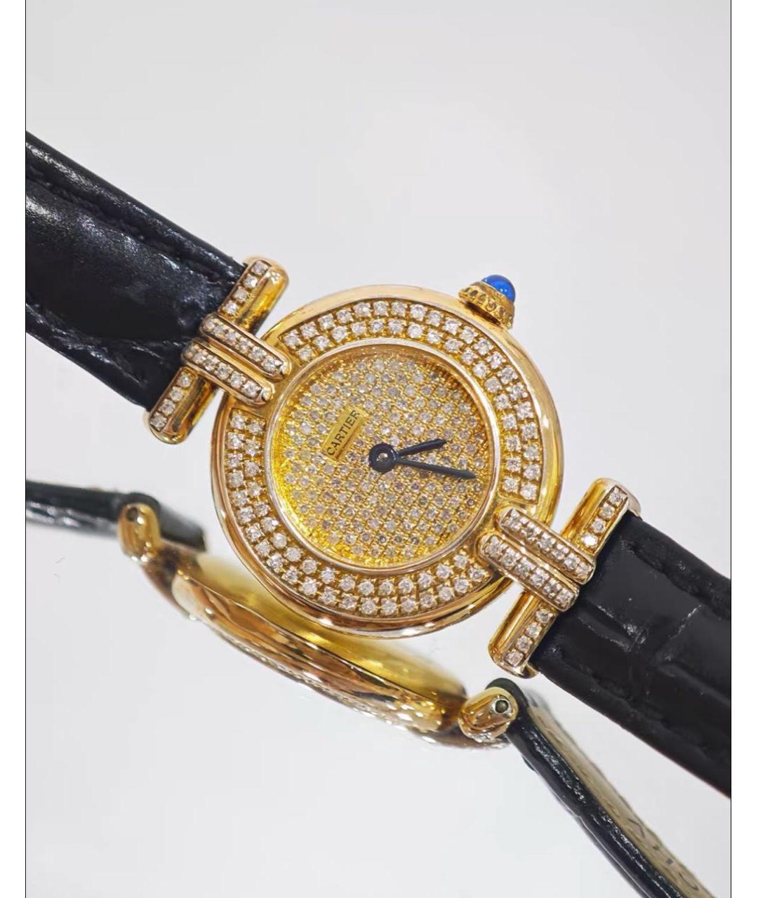 CARTIER Золотые серебряные часы, фото 3