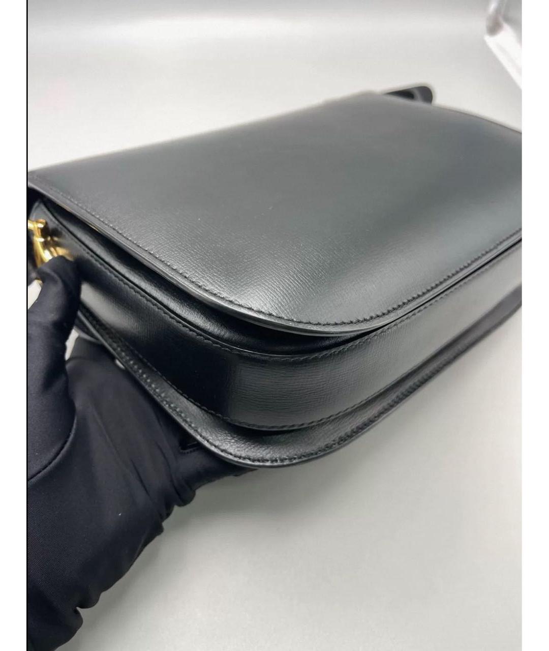GUCCI Черная кожаная сумка через плечо, фото 7
