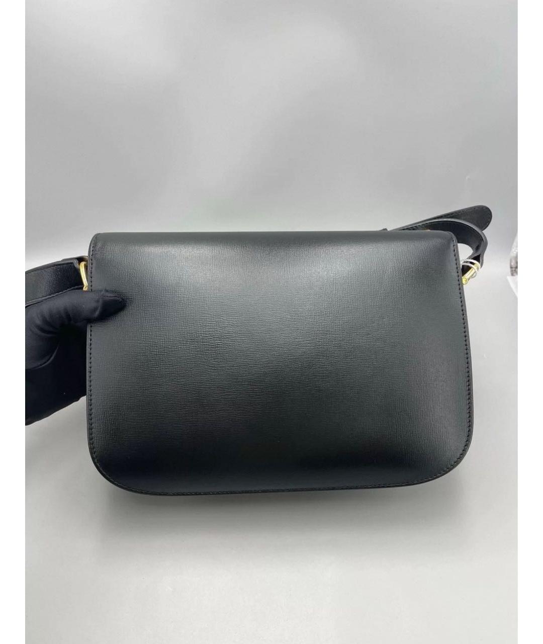 GUCCI Черная кожаная сумка через плечо, фото 3