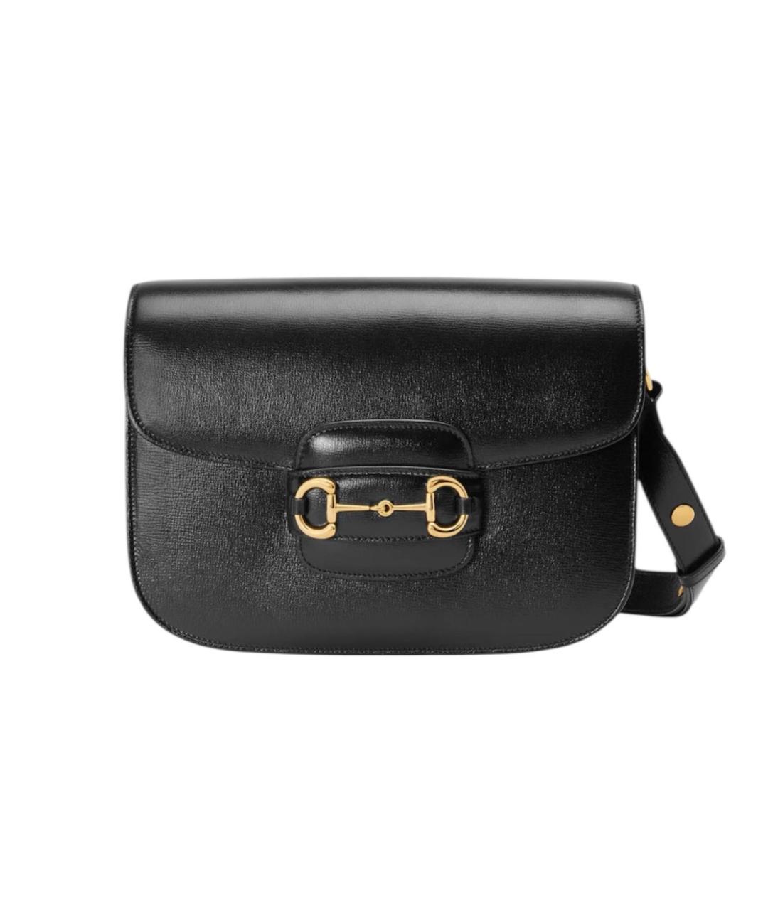 GUCCI Черная кожаная сумка через плечо, фото 9